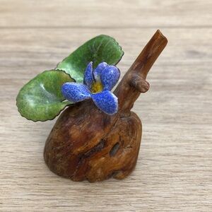 MCM Norman Brumm Copper Enamel Flower Sculpture‎